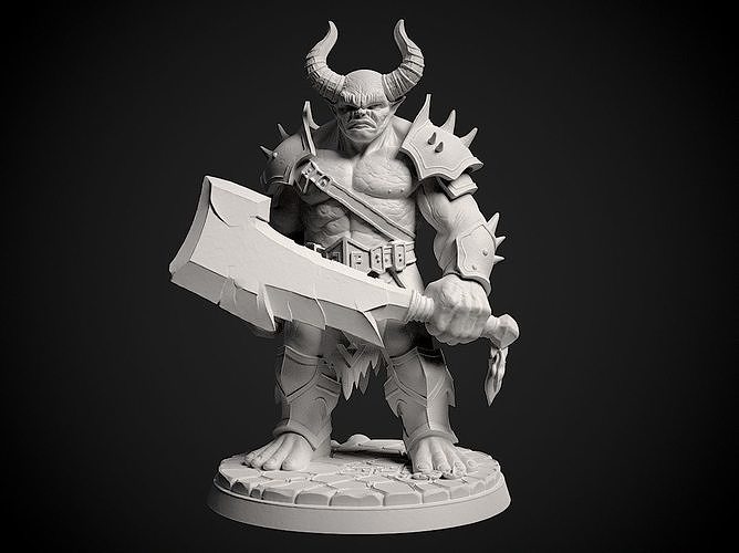 Miniature of Demon Warrior - 3d print model 3D print model