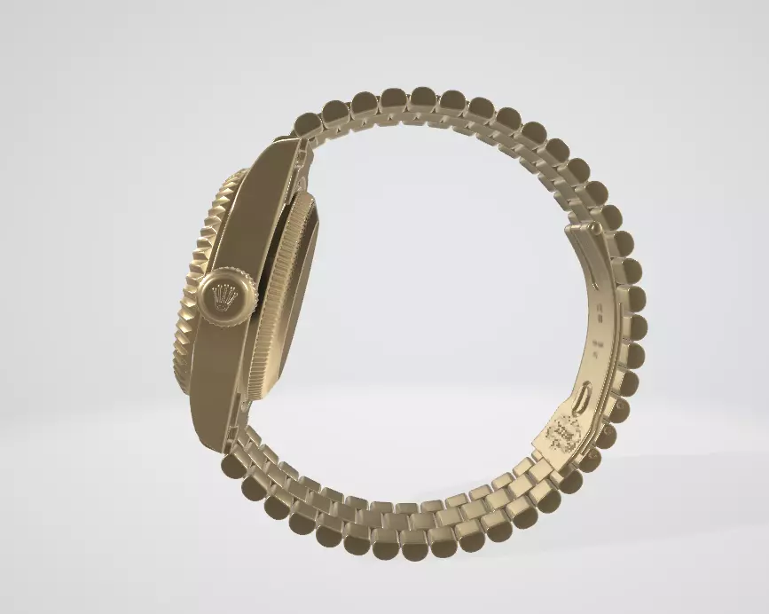18K Yellow Gold Diamond Datejust President 3D model