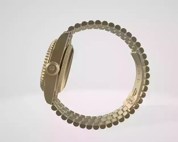 18K Yellow Gold Diamond Datejust President 3D model