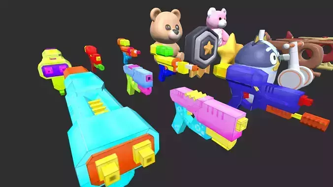 Stylized 3D Toy Asset Collection  Game-Ready Props for Animation