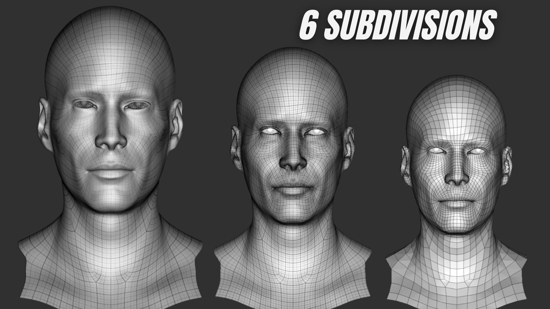 Male Head 3D Base Mesh Realistic with Free Skin pores Burshes Low-poly 3D model_1