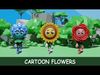 Cartoon character flowers  Low-poly 3D model_1