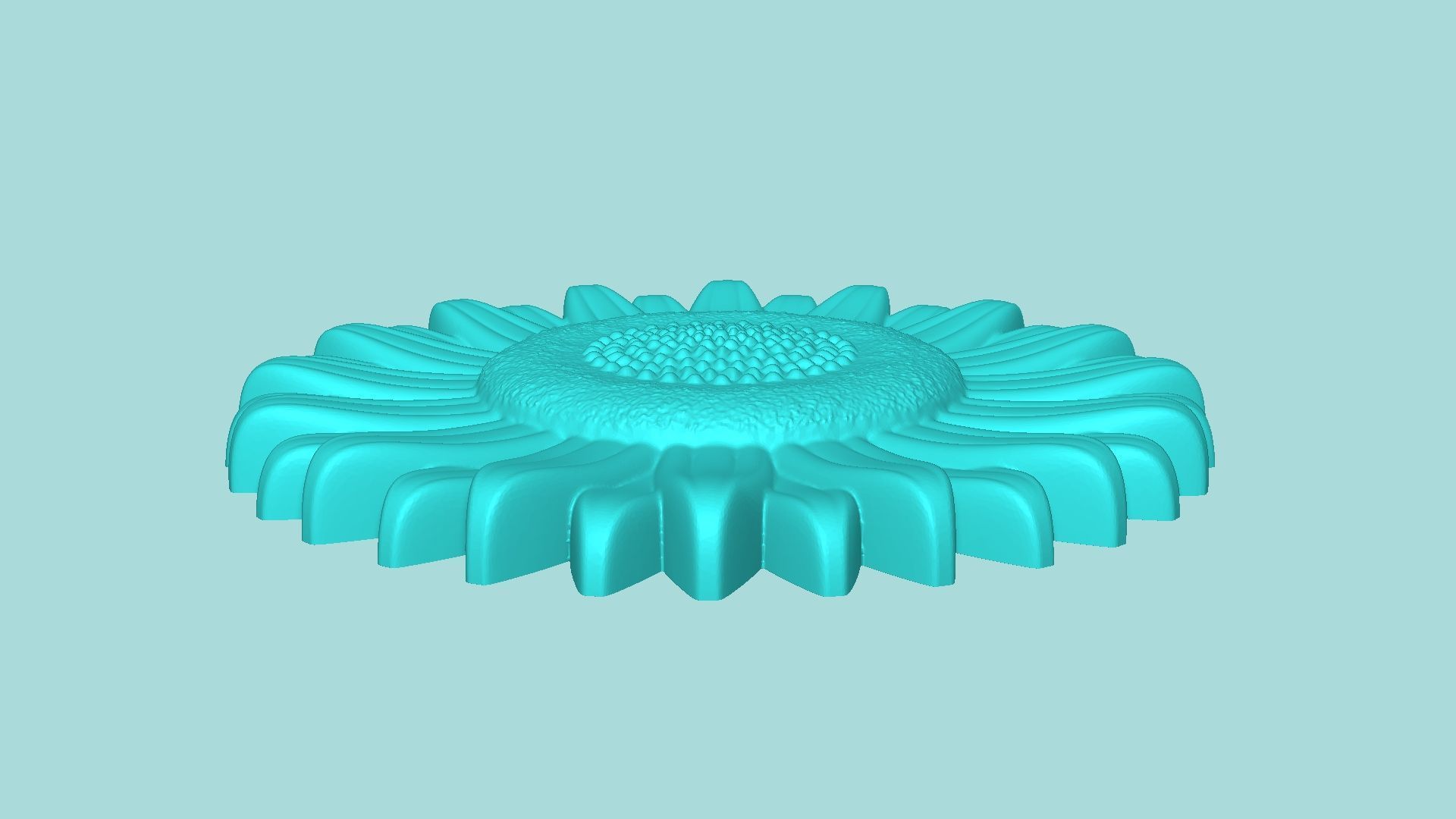 Sunflower 15 - Silicone Mold Maker - Template 3D print model_3