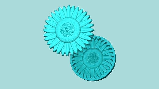 Sunflower 15 - Silicone Mold Maker - Template 3D print model