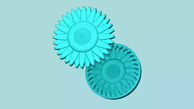 Sunflower 15 - Silicone Mold Maker - Template 3D print model