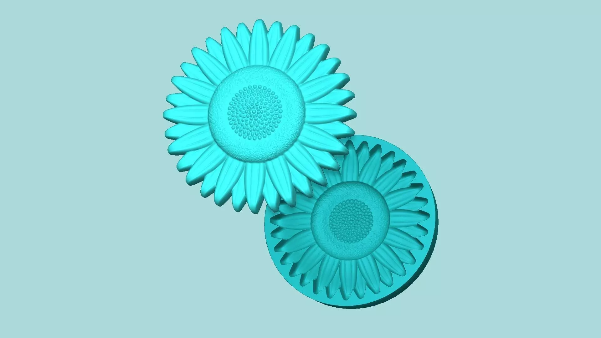 Sunflower 15 - Silicone Mold Maker - Template 3D print model_0