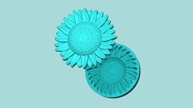 Sunflower 14 - Silicone Mold Maker - Template 3D print model