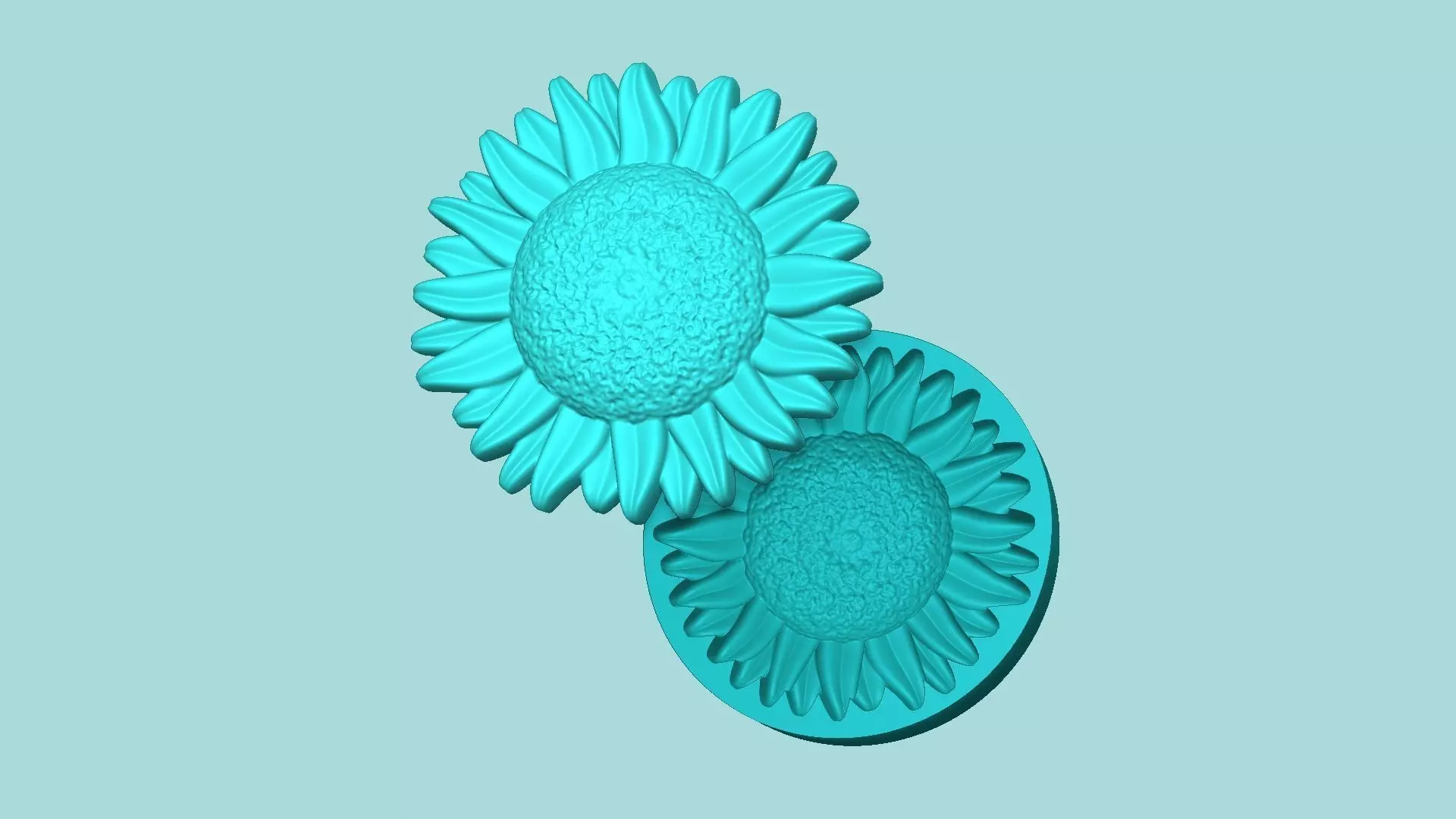 Sunflower 14 - Silicone Mold Maker - Template 3D print model_0