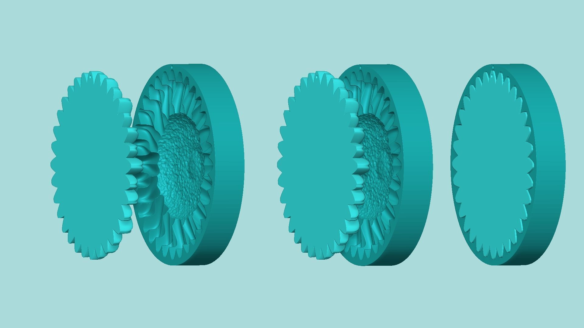 Sunflower 13 - Silicone Mold Maker - Template 3D print model_7