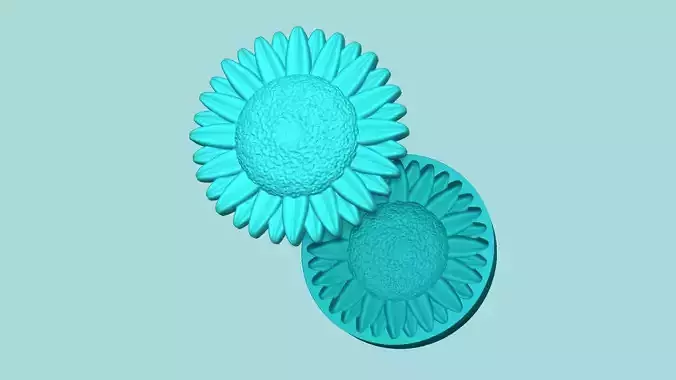 Sunflower 13 - Silicone Mold Maker - Template 3D print model