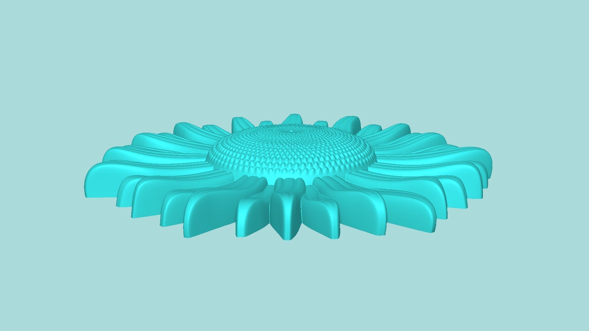 Sunflower 12 - Silicone Mold Maker - Template 3D print model_3