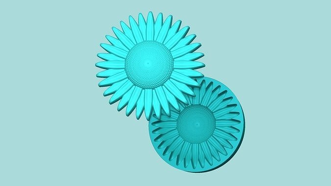Sunflower 11 - Silicone Mold Maker - Template 3D print model