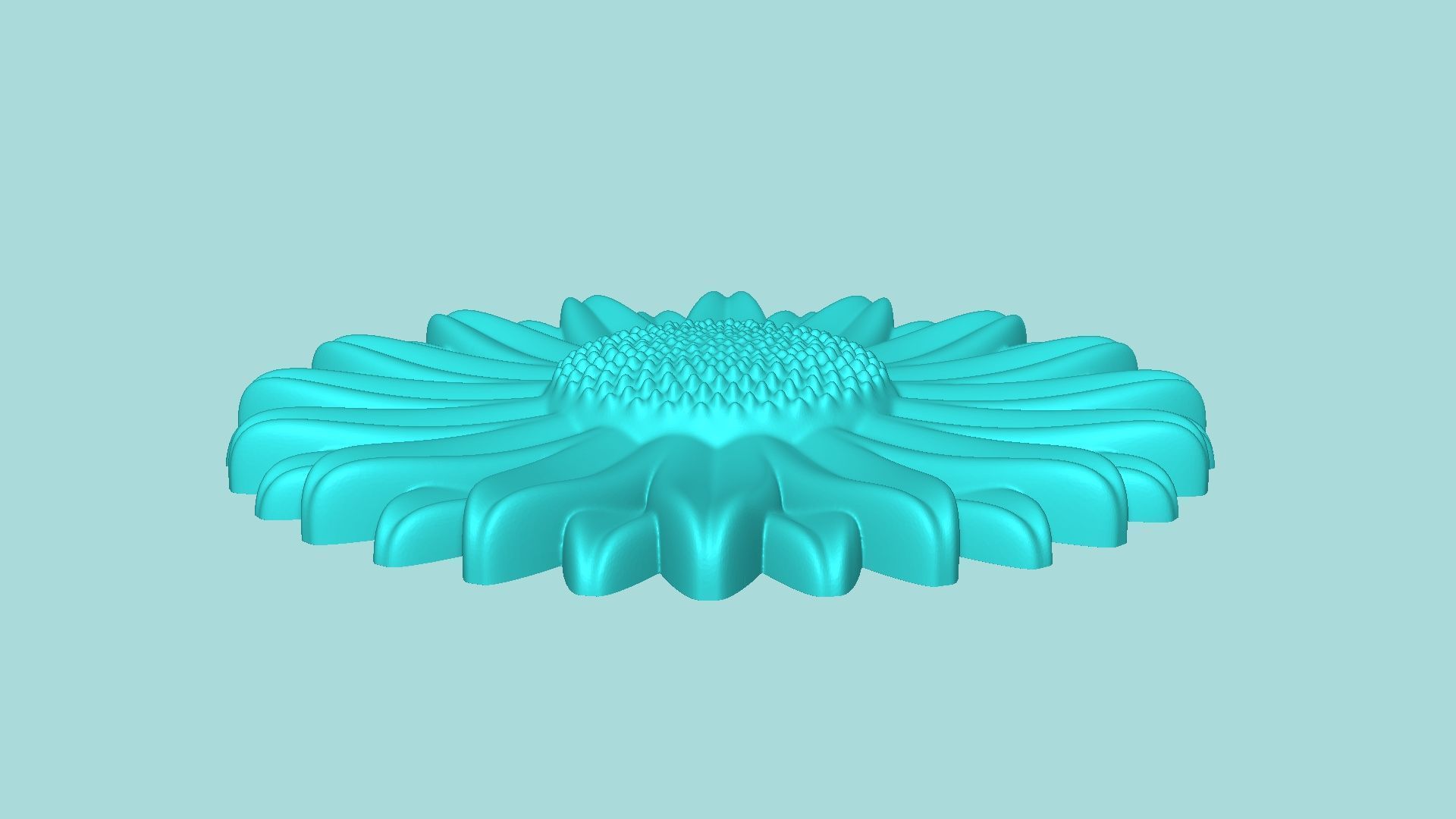 Sunflower 10 - Silicone Mold Maker - Template 3D print model_3