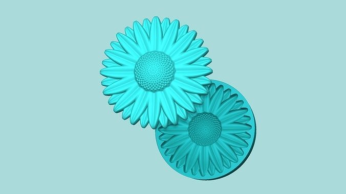 Sunflower 10 - Silicone Mold Maker - Template 3D print model