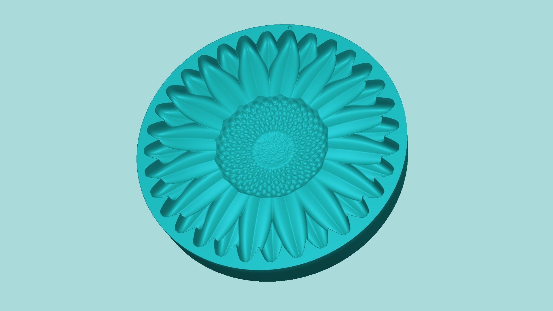 Sunflower 09 - Silicone Mold Maker - Template 3D print model_4