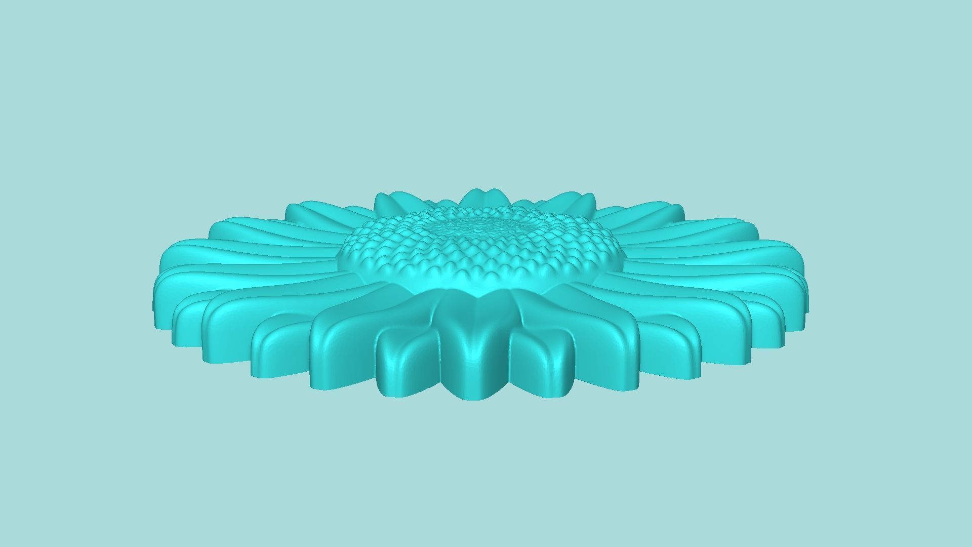 Sunflower 09 - Silicone Mold Maker - Template 3D print model_3