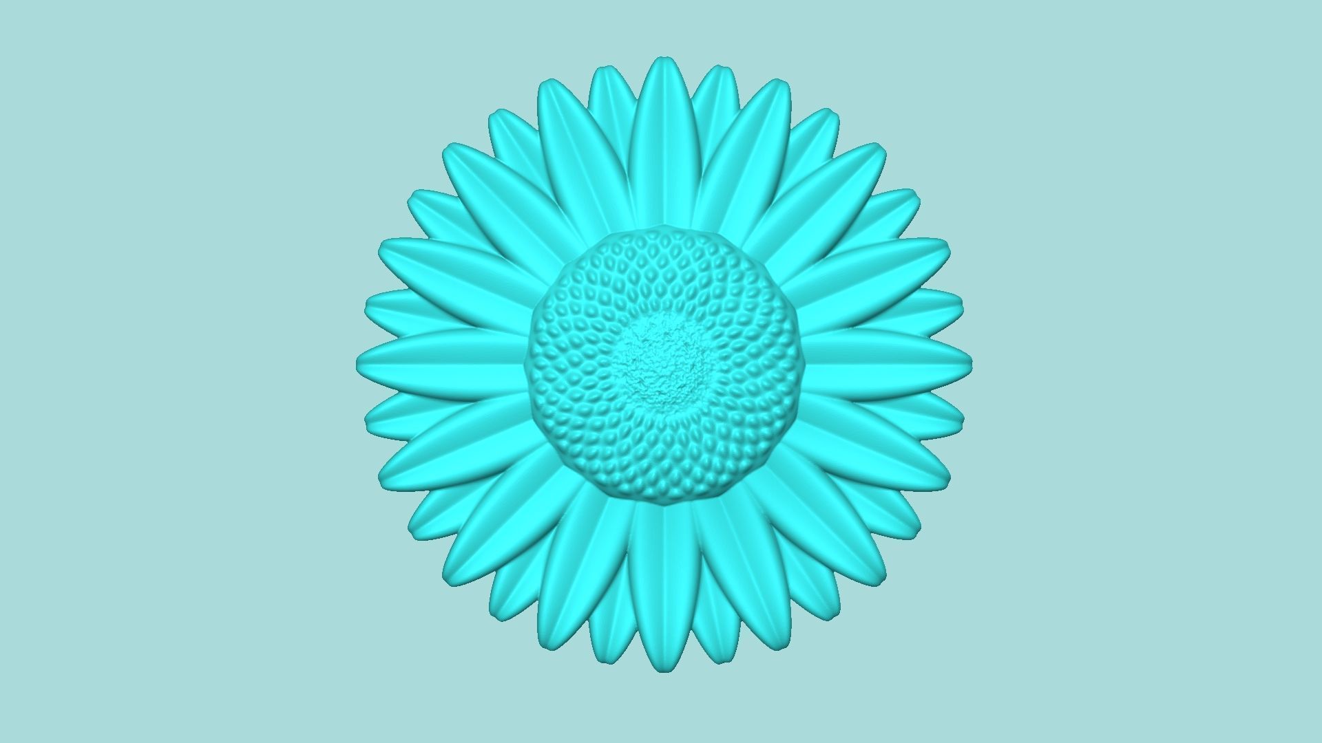 Sunflower 09 - Silicone Mold Maker - Template 3D print model_1