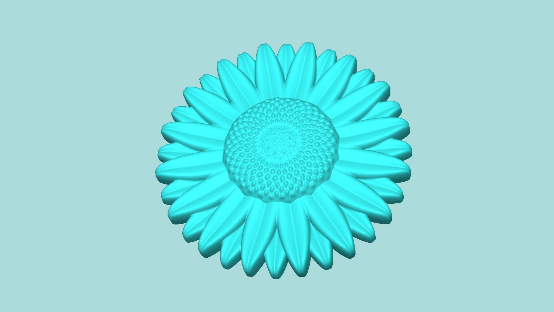 Sunflower 09 - Silicone Mold Maker - Template 3D print model_2