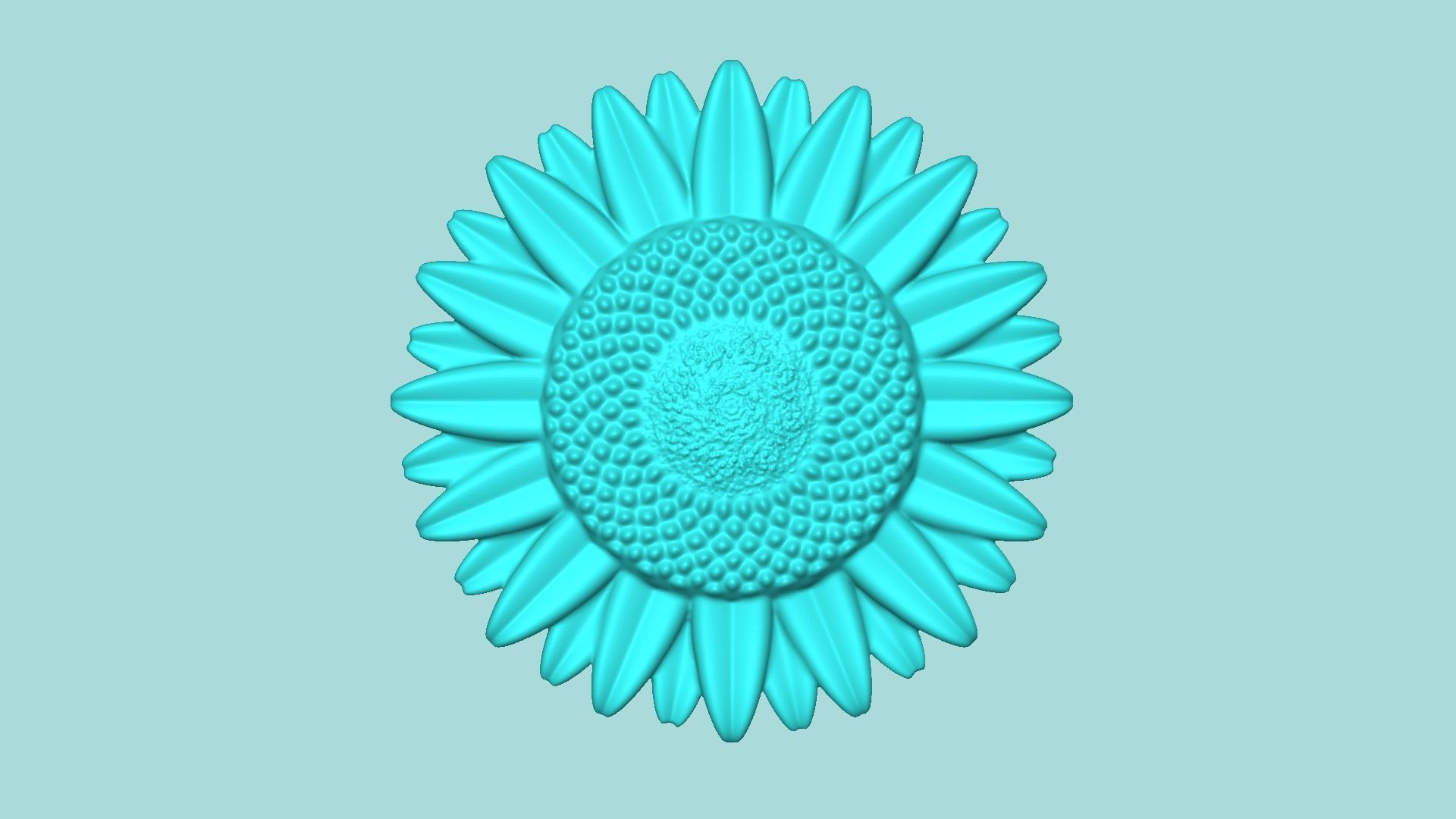 Sunflower 08 - Silicone Mold Maker - Template 3D print model_1