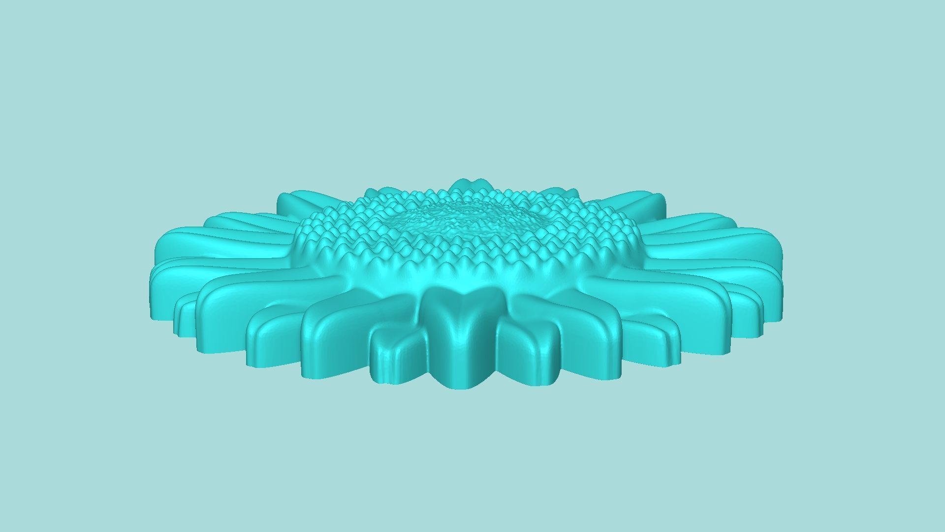 Sunflower 08 - Silicone Mold Maker - Template 3D print model_3