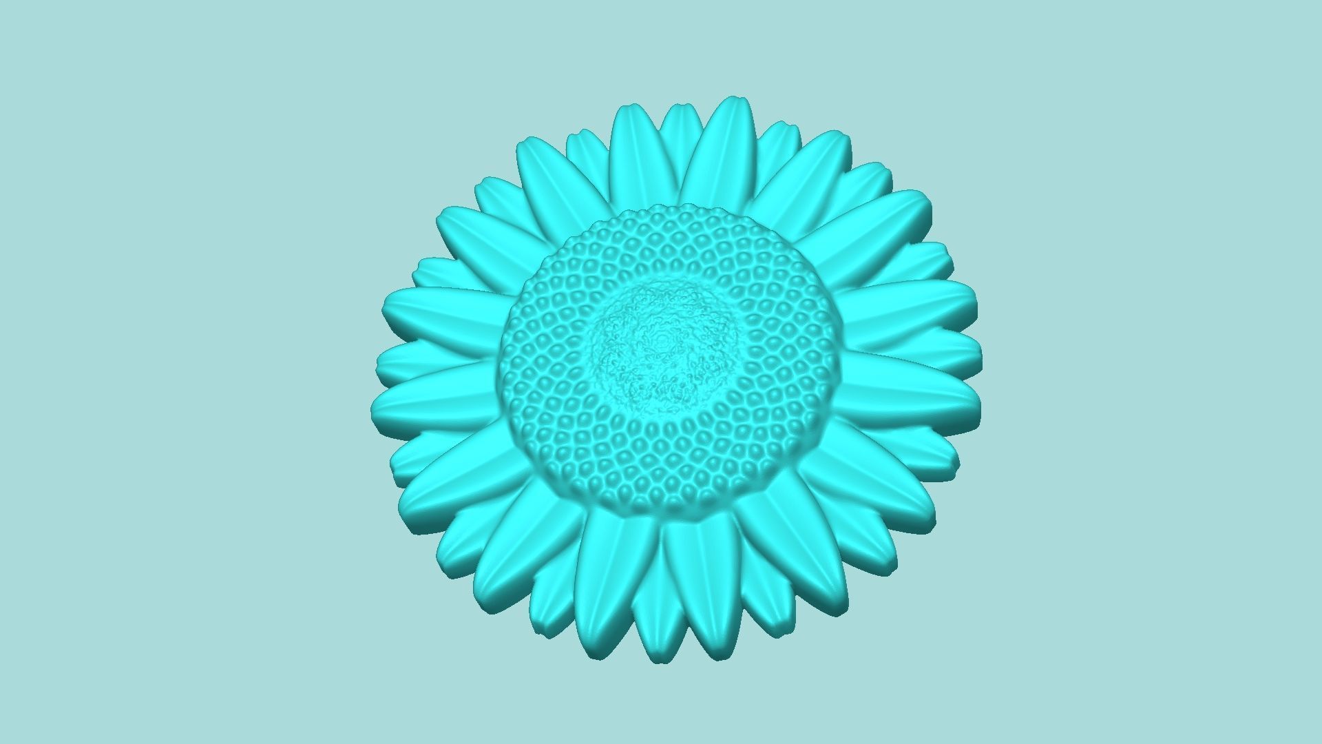 Sunflower 08 - Silicone Mold Maker - Template 3D print model_2