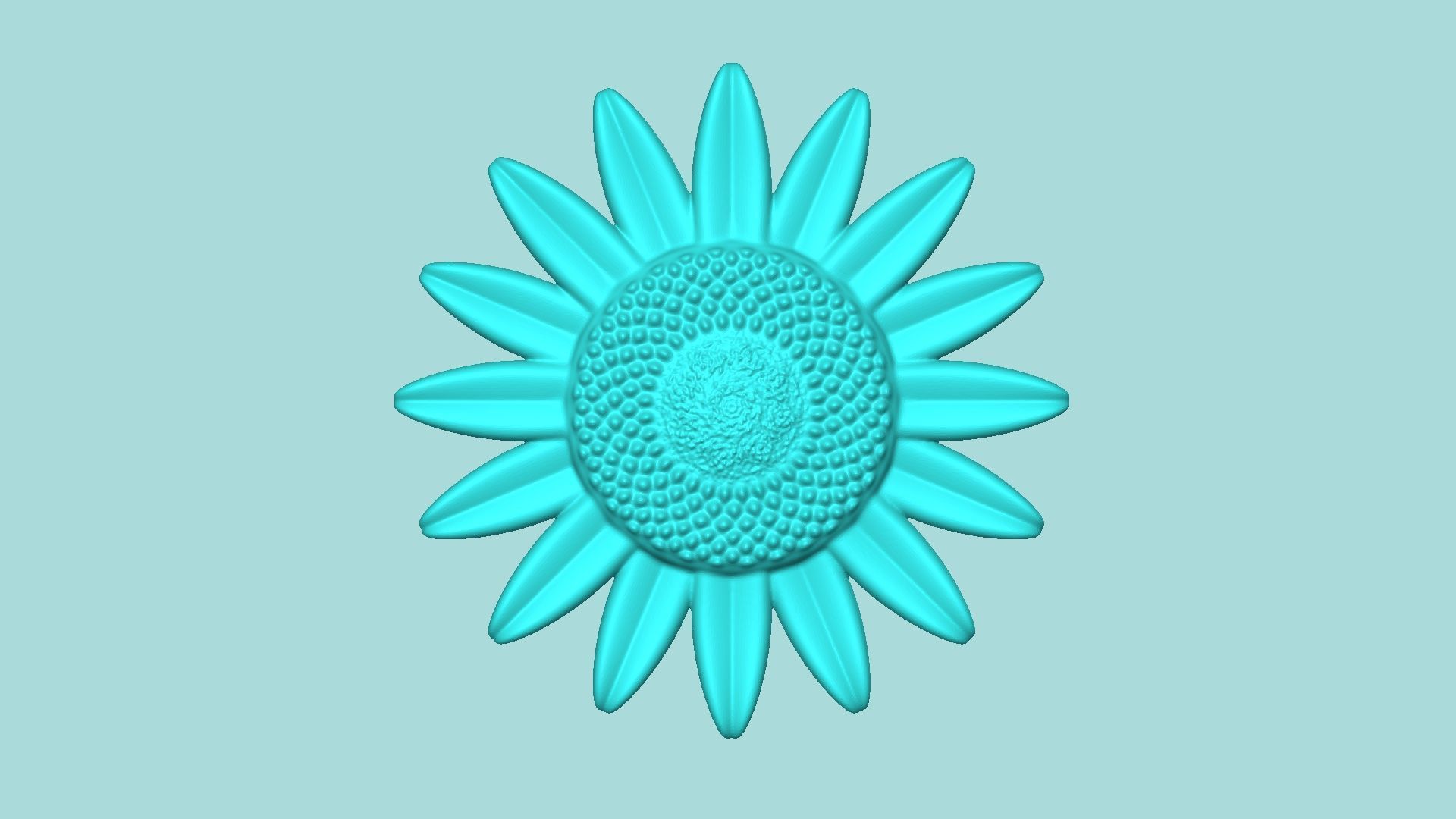 Sunflower 07 - Silicone Mold Maker - Template 3D print model_1
