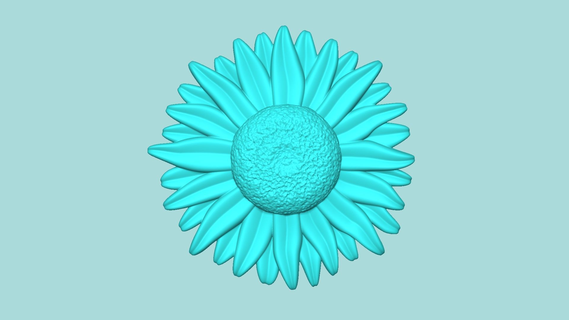 Sunflower 06 - Silicone Mold Maker - Template 3D print model_1