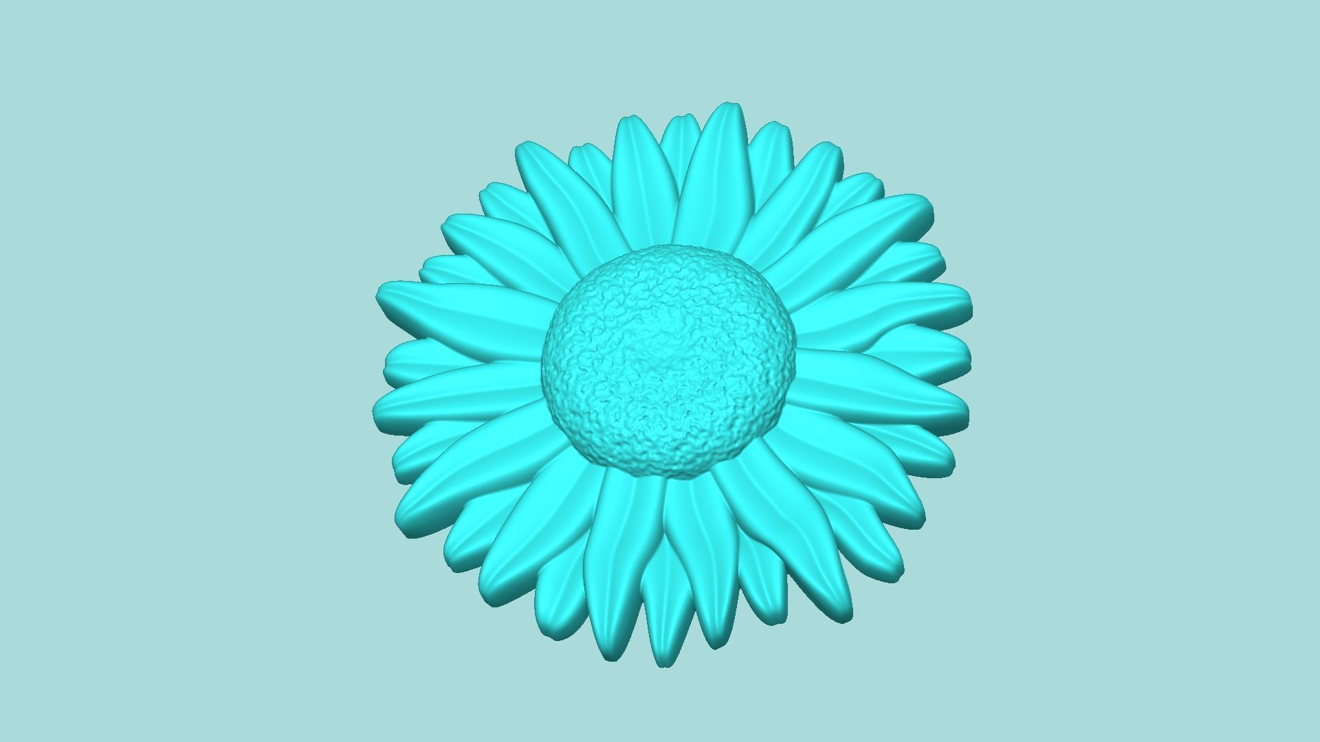 Sunflower 06 - Silicone Mold Maker - Template 3D print model_2