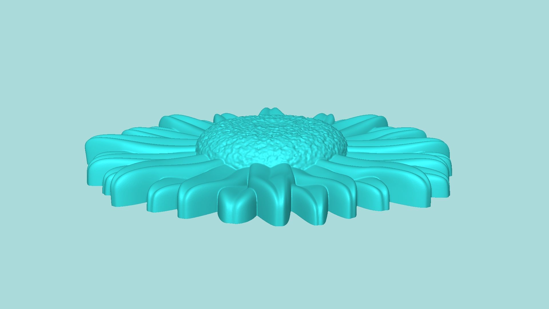 Sunflower 06 - Silicone Mold Maker - Template 3D print model_3