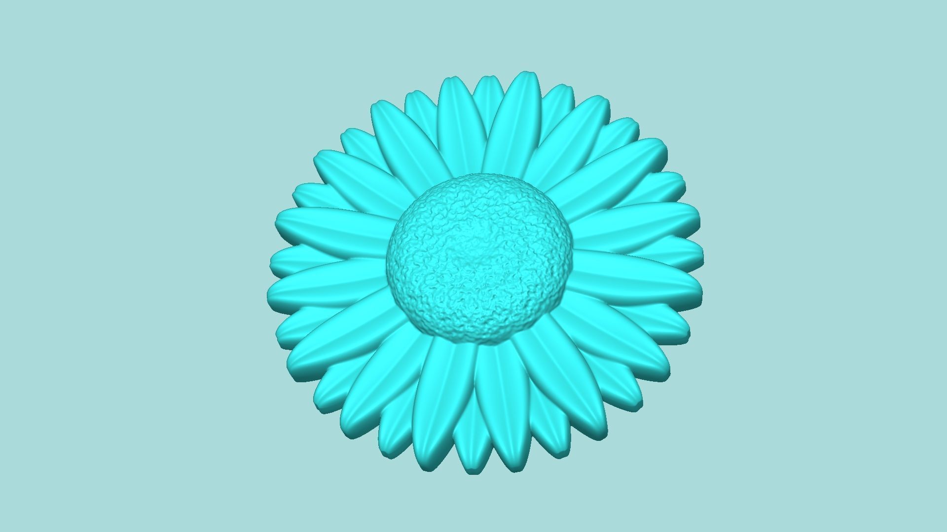 Sunflower 05 - Silicone Mold Maker - Template 3D print model_2