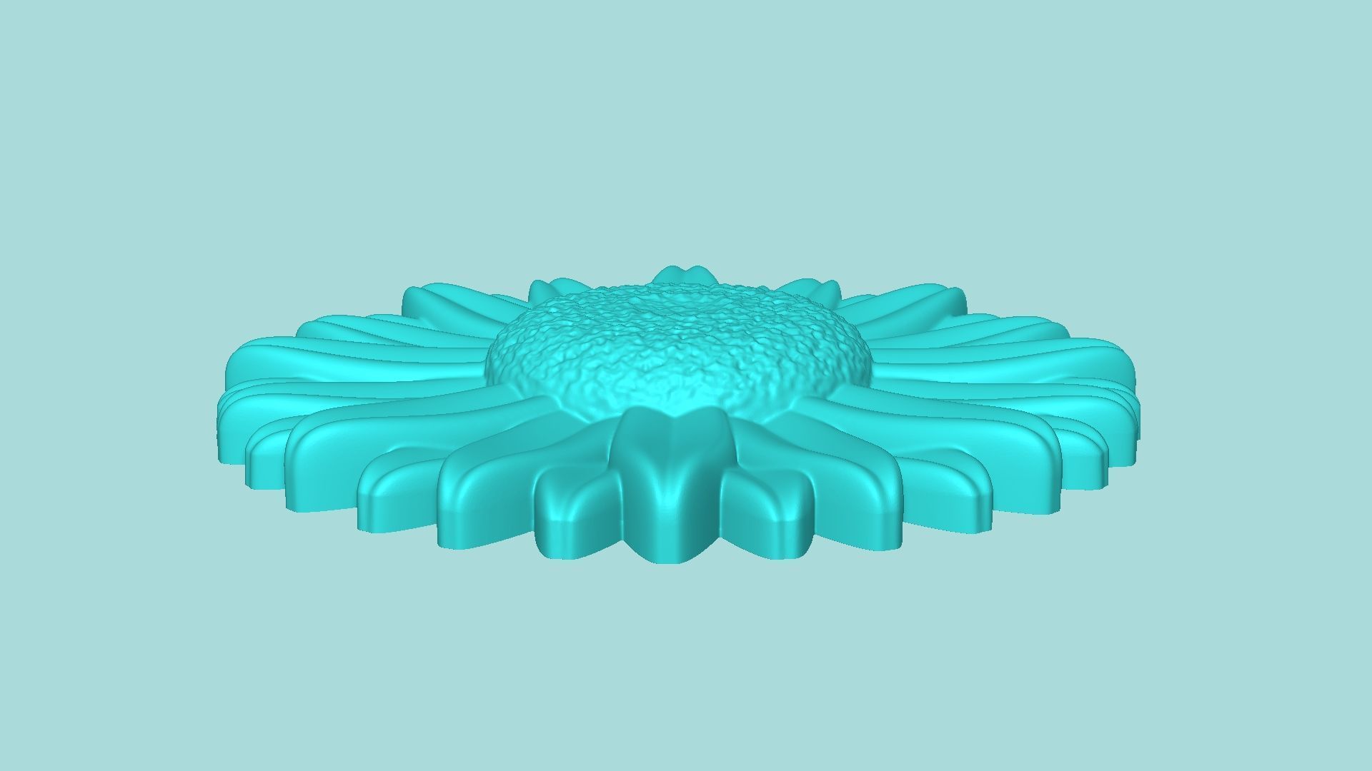 Sunflower 05 - Silicone Mold Maker - Template 3D print model_3