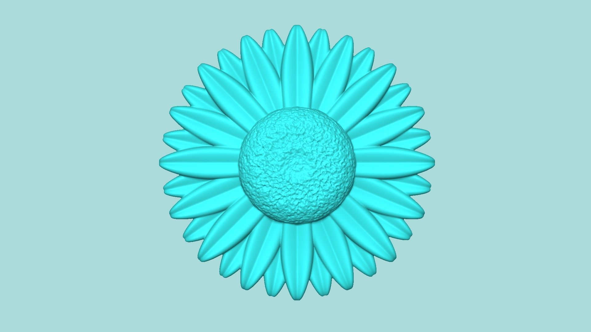 Sunflower 05 - Silicone Mold Maker - Template 3D print model_1