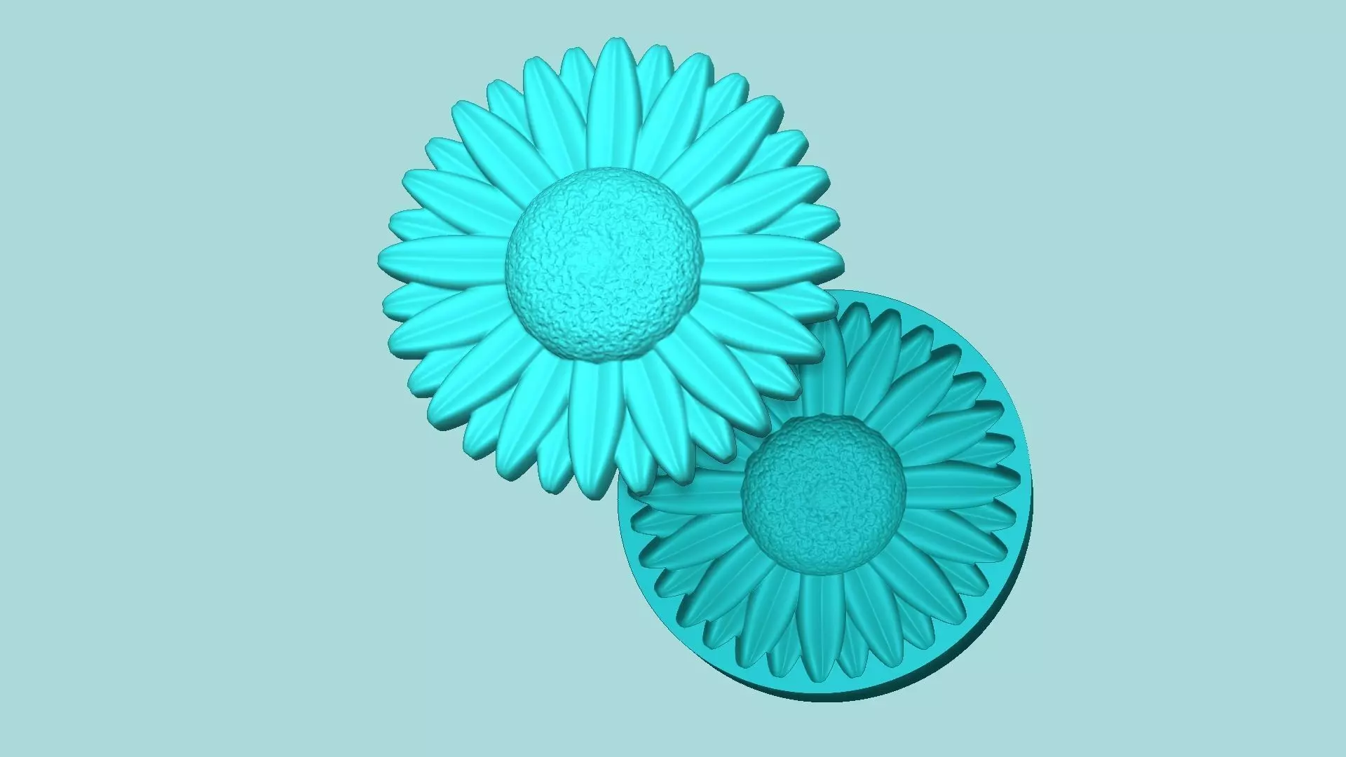 Sunflower 05 - Silicone Mold Maker - Template 3D print model_0