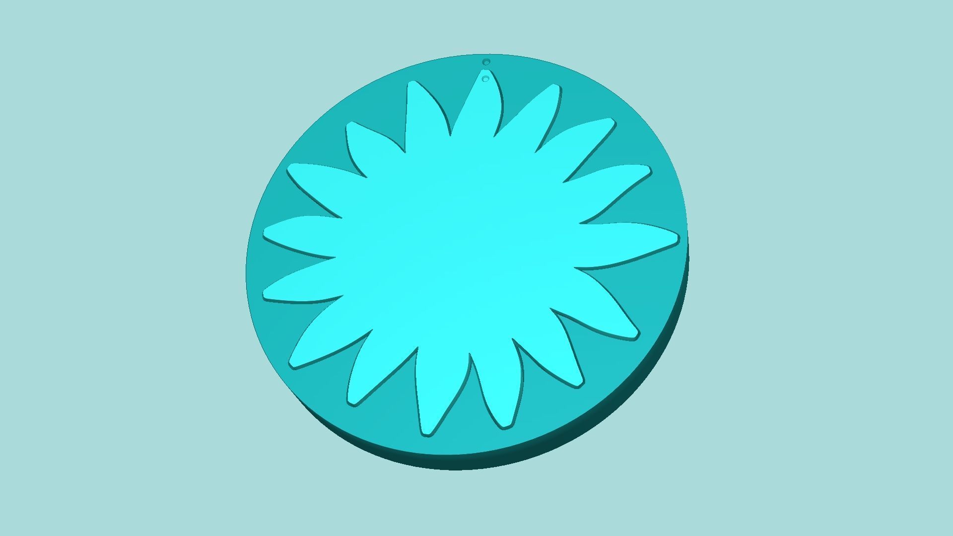 Sunflower 04 - Silicone Mold Maker - Template 3D print model_5