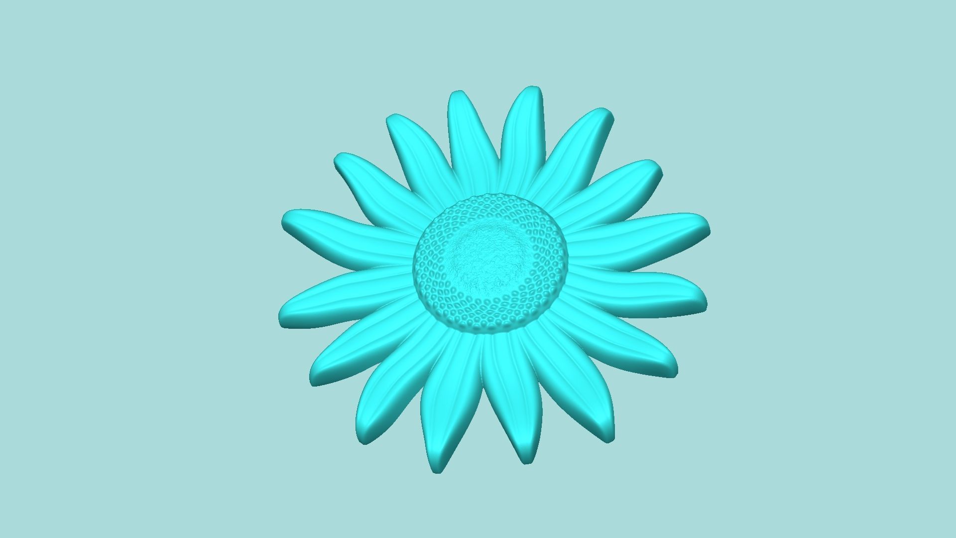 Sunflower 04 - Silicone Mold Maker - Template 3D print model_2