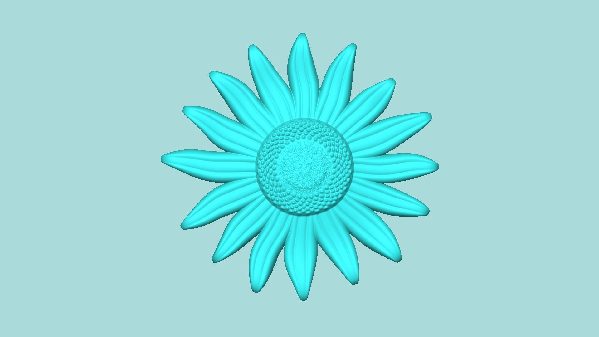 Sunflower 04 - Silicone Mold Maker - Template 3D print model_1