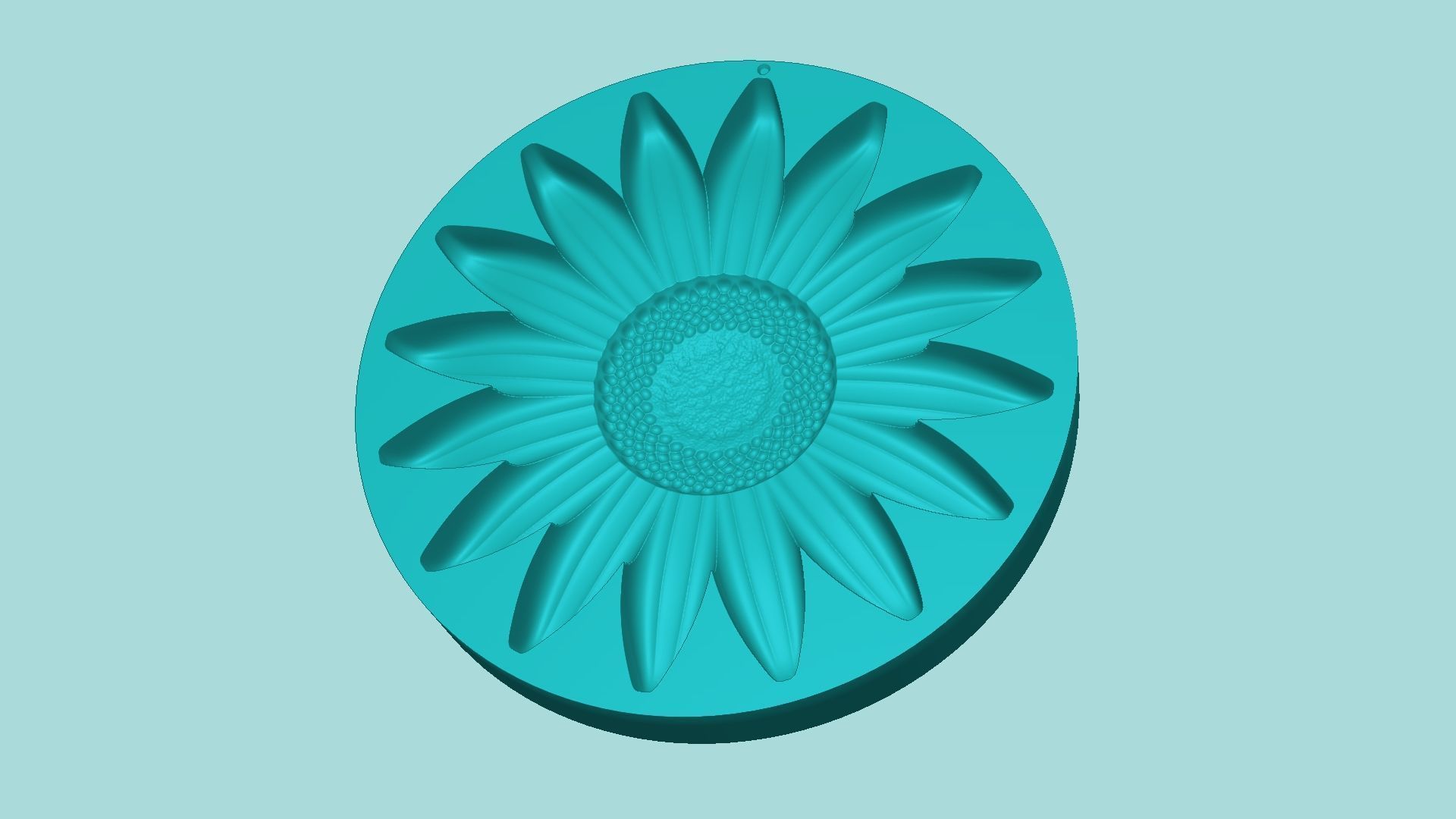 Sunflower 03 - Silicone Mold Maker - Template 3D print model_4