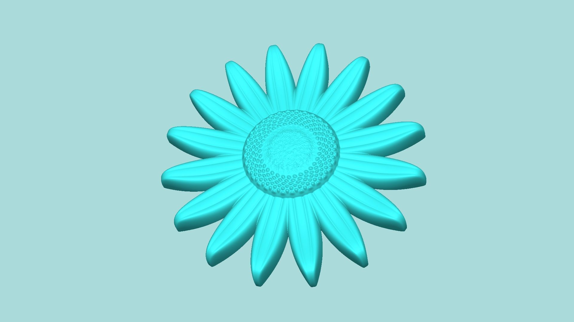 Sunflower 03 - Silicone Mold Maker - Template 3D print model_2