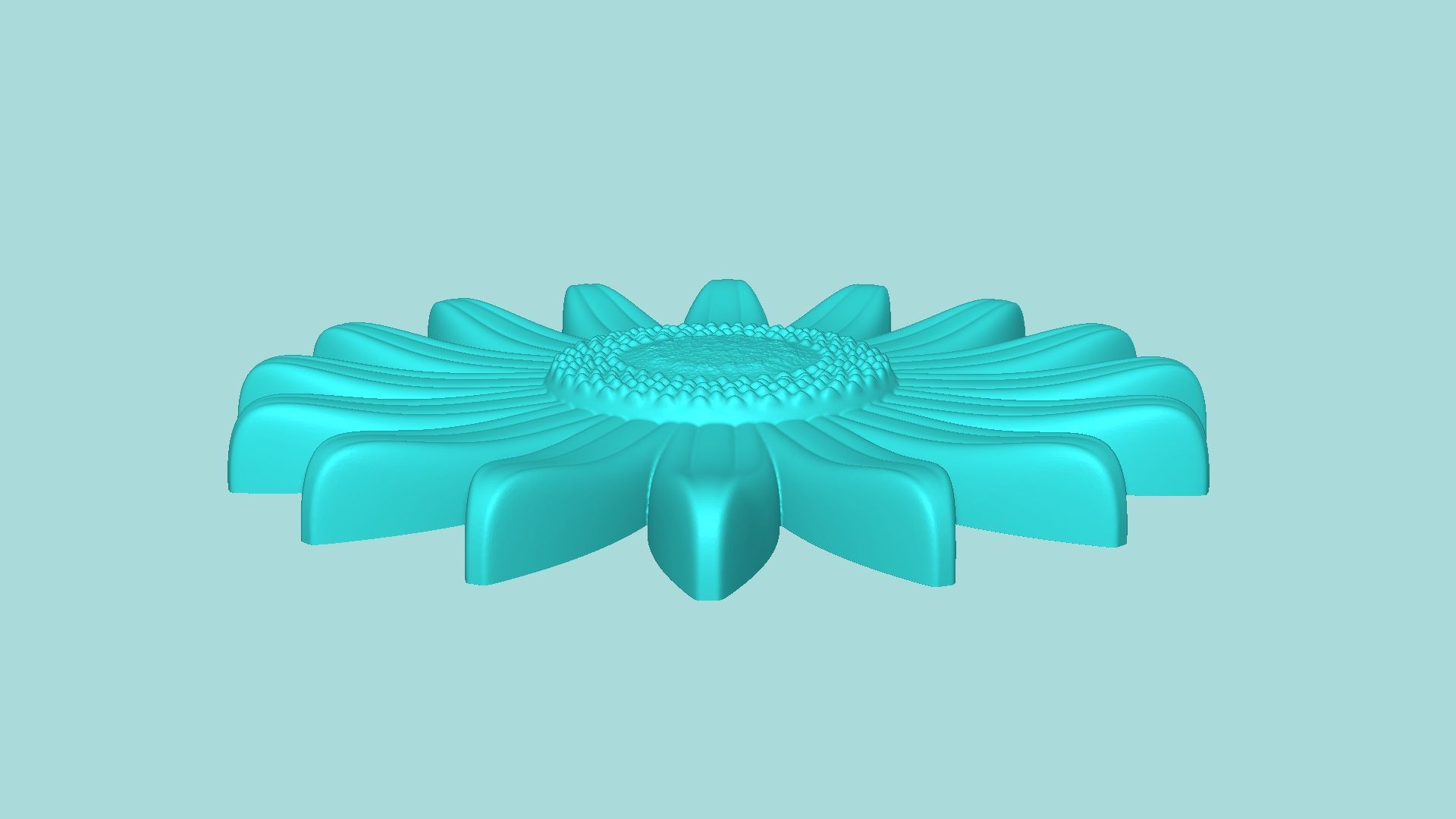 Sunflower 03 - Silicone Mold Maker - Template 3D print model_3