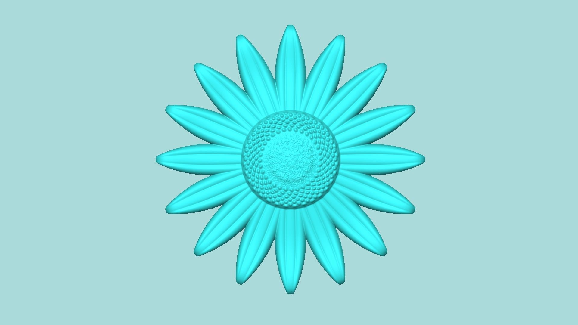 Sunflower 03 - Silicone Mold Maker - Template 3D print model_1