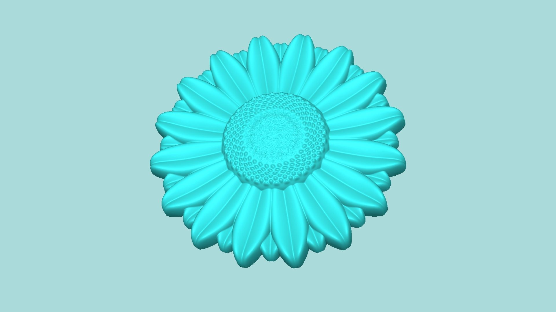 Sunflower 02 - Silicone Mold Maker - Template 3D print model_2