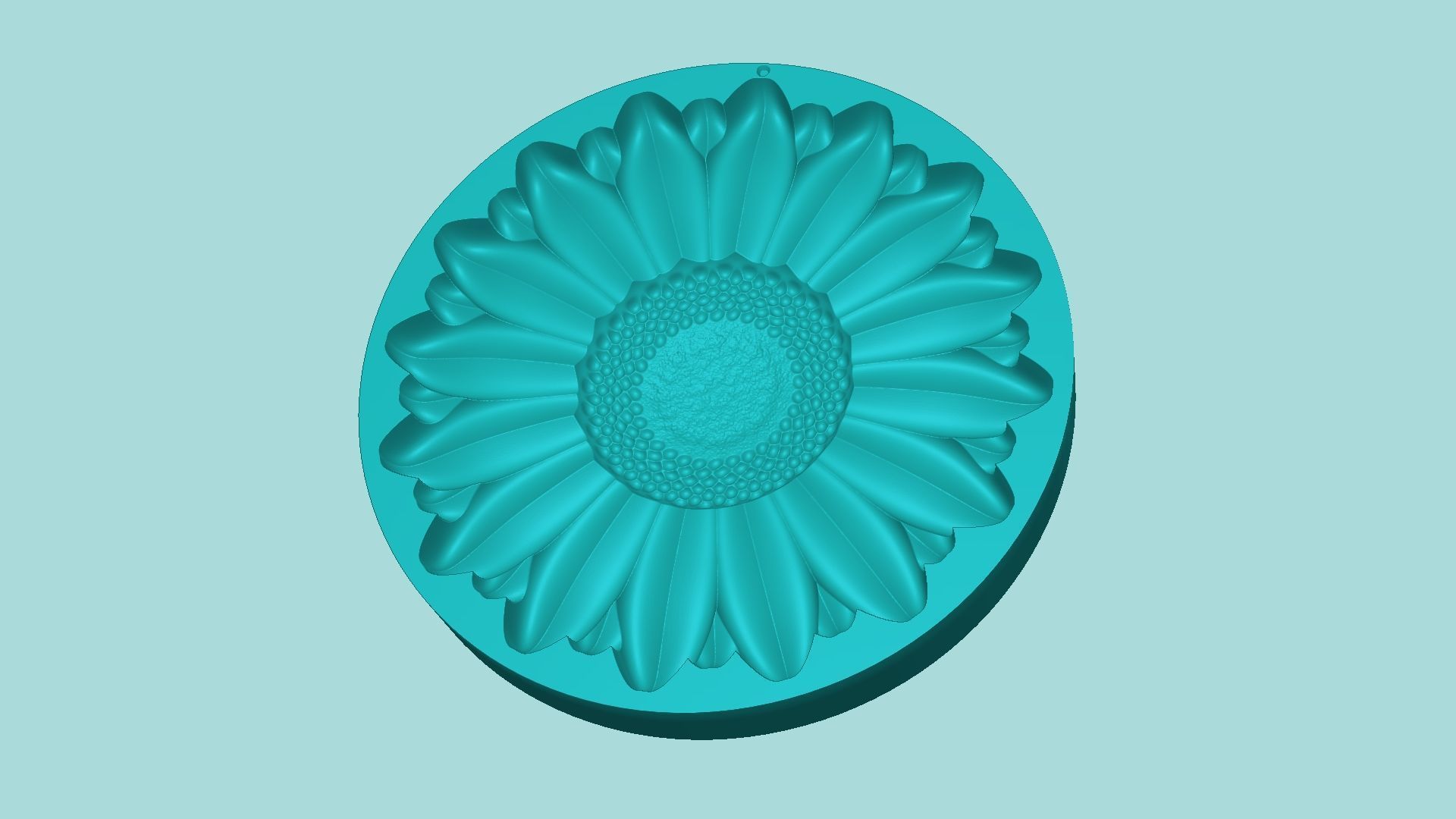 Sunflower 02 - Silicone Mold Maker - Template 3D print model_4