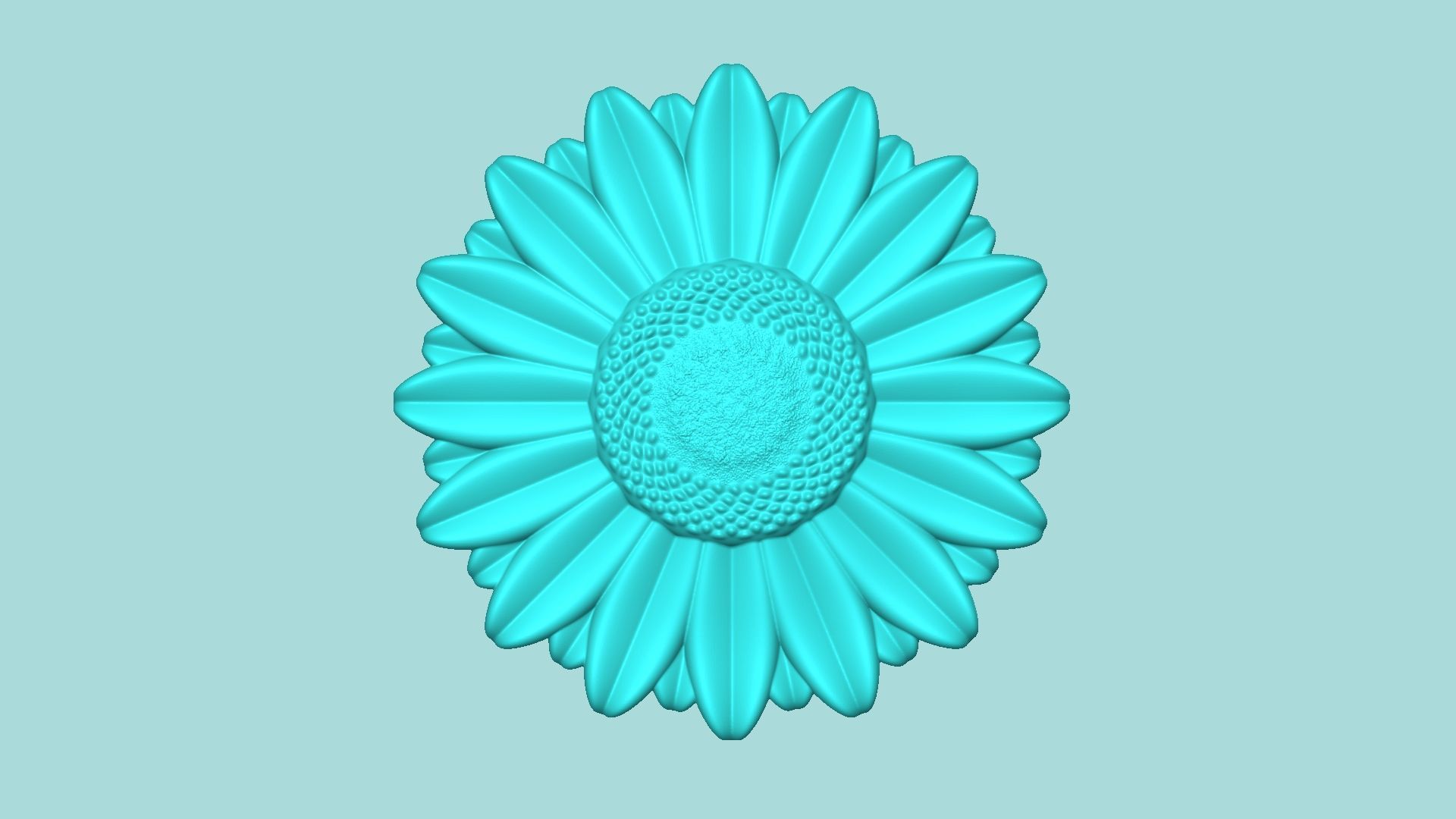 Sunflower 02 - Silicone Mold Maker - Template 3D print model_1
