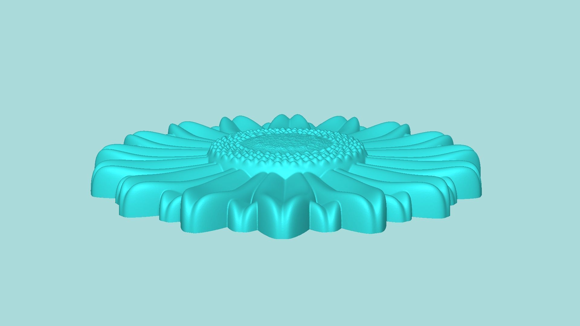 Sunflower 02 - Silicone Mold Maker - Template 3D print model_3