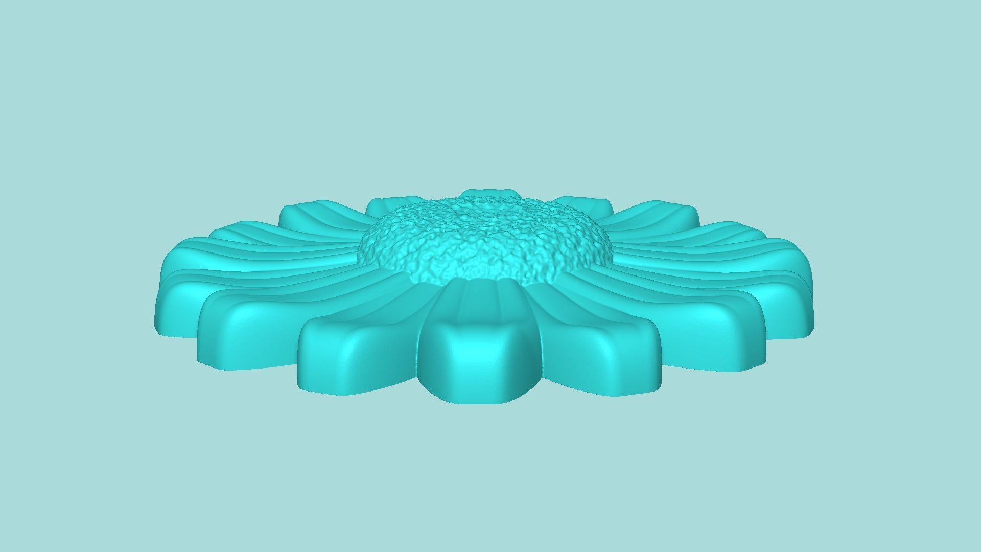 Sunflower 01 - Silicone Mold Maker - Template 3D print model_3