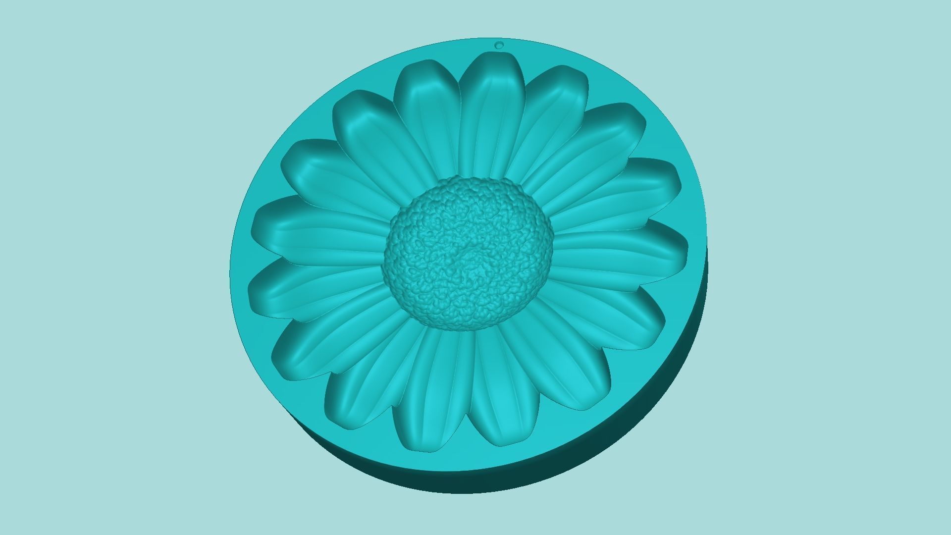 Sunflower 01 - Silicone Mold Maker - Template 3D print model_4