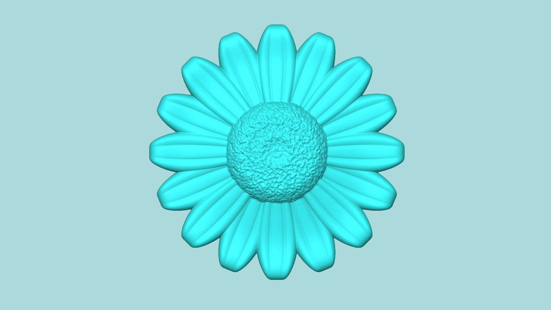 Sunflower 01 - Silicone Mold Maker - Template 3D print model_1
