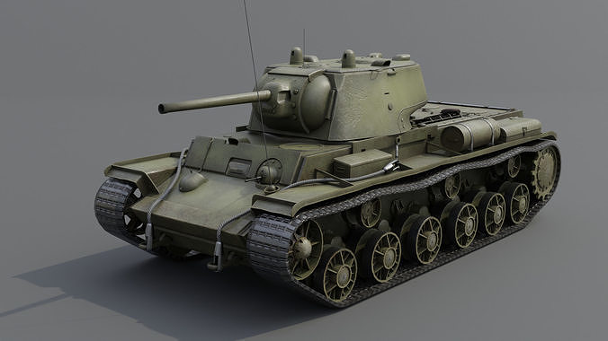 KV-1 m1942 Heavy tank Low-poly 3D model