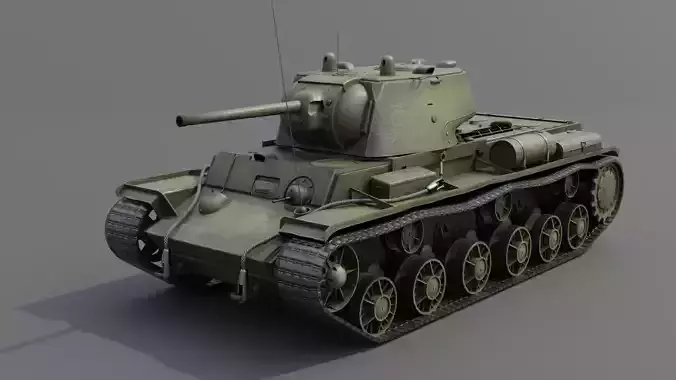 KV-1 m1942 Heavy tank Low-poly 3D model