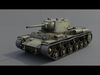 KV-1 m1942 Heavy tank Low-poly 3D model_1